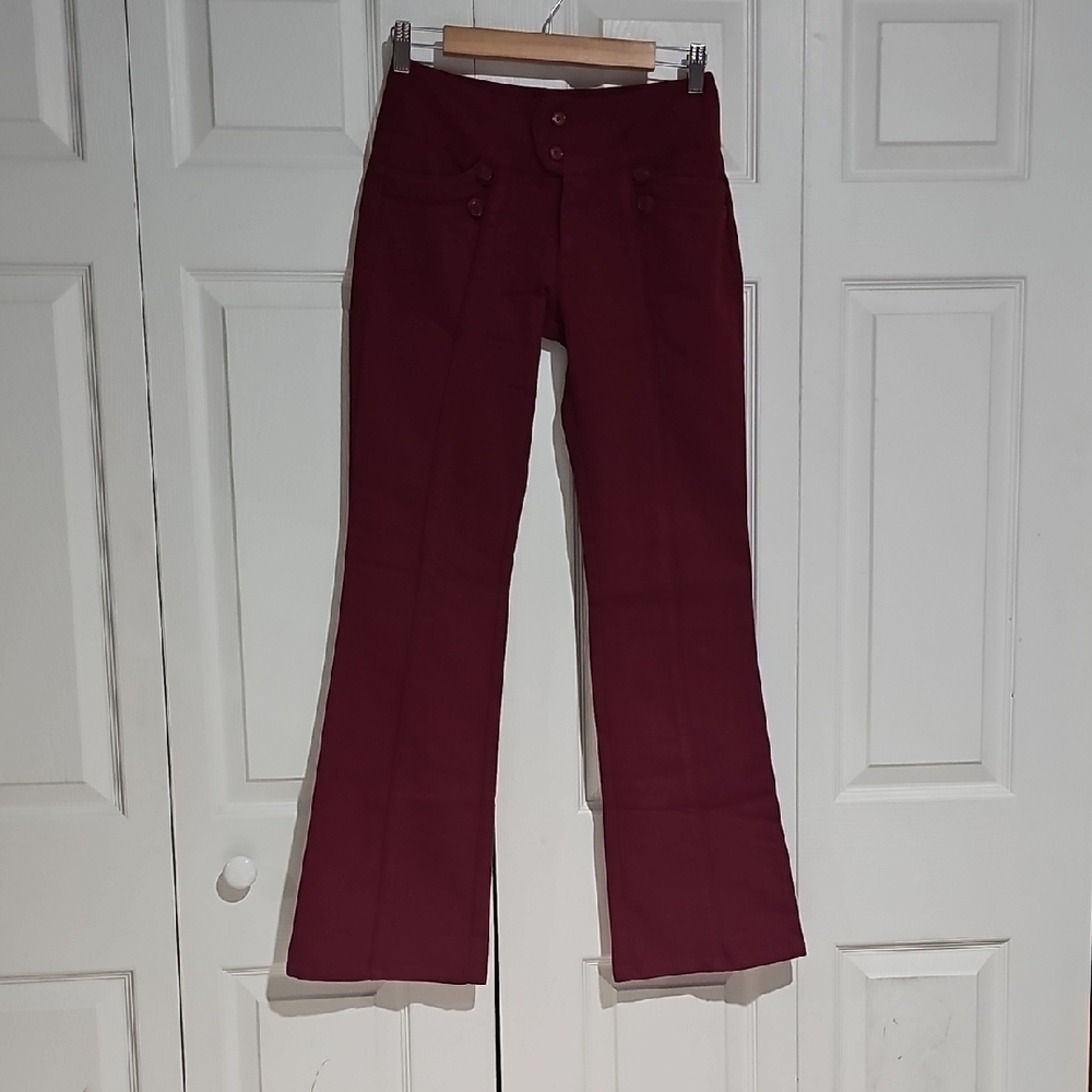 ❤️ Clark Vintage High Rise Flare Pants | Red | Size S